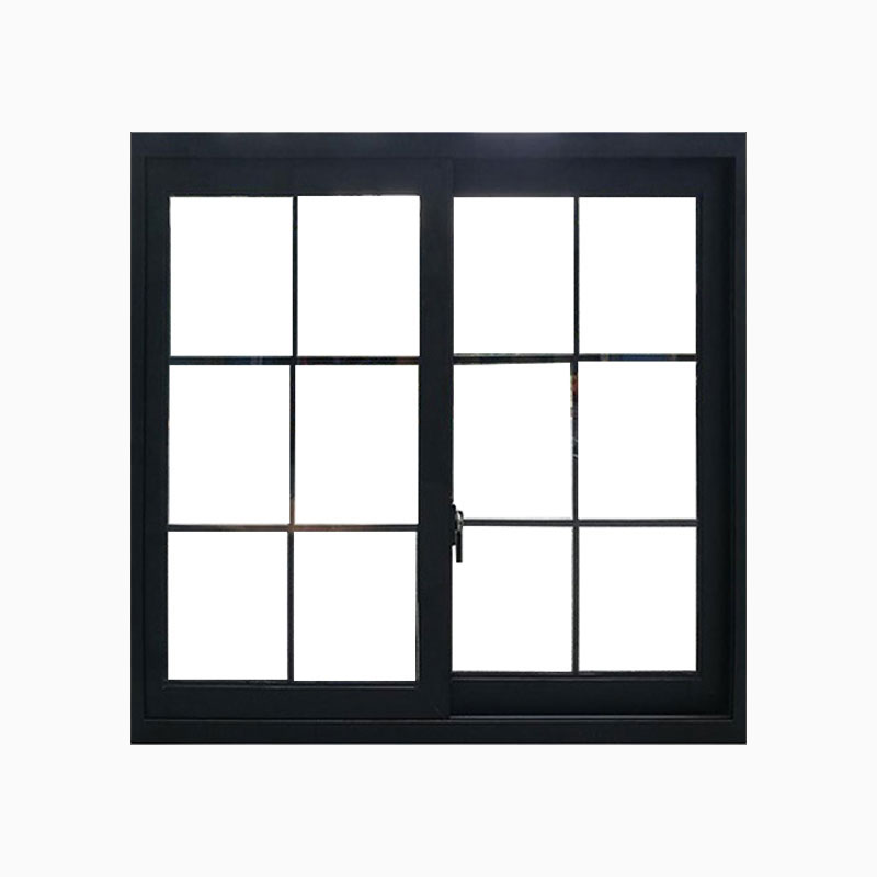 black upvc sliding windows